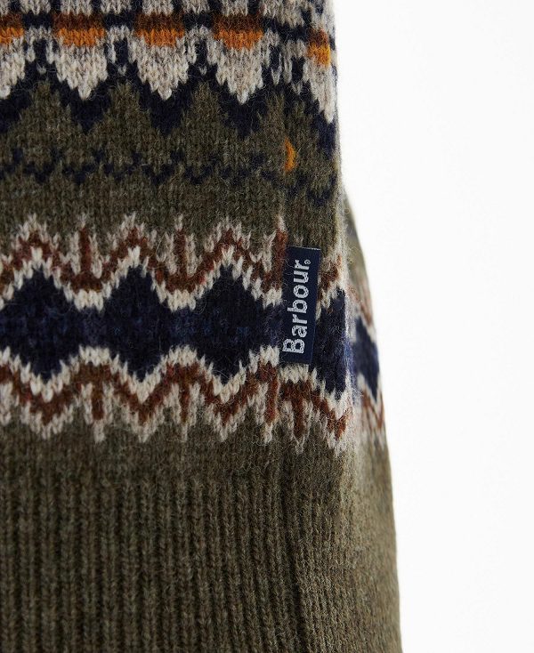 Barbour Case Fair Isle Jumper πρασινο | BABO88531