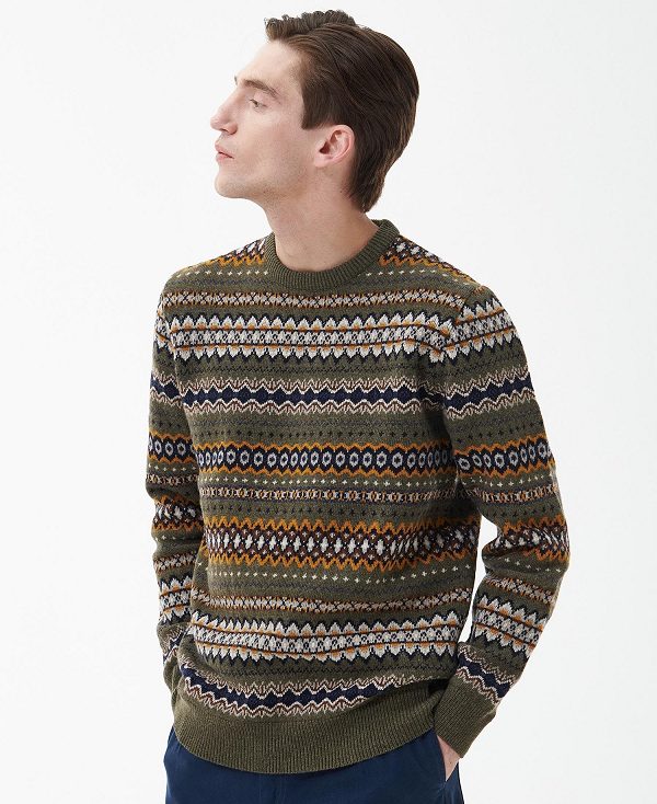 Barbour Case Fair Isle Jumper πρασινο | BABO88531