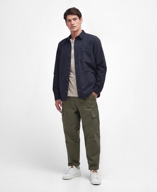Barbour Casper Overshirt σκουρο μπλε | BABO87672