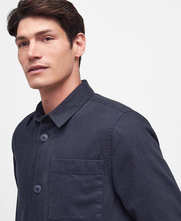 Barbour Casper Overshirt σκουρο μπλε | BABO87672