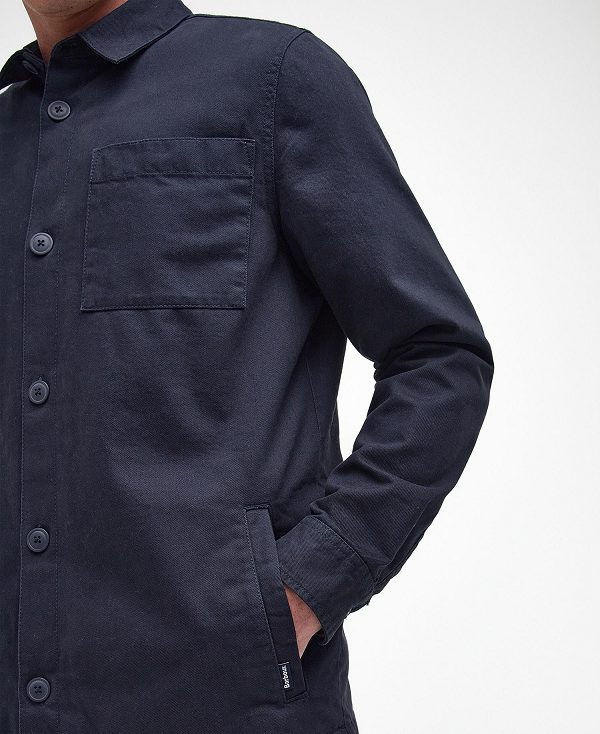 Barbour Casper Overshirt σκουρο μπλε | BABO87672