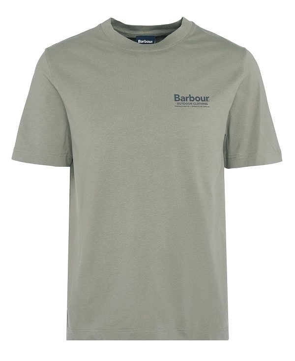 Barbour Catterick T-shirt Ελιά | BABO88293