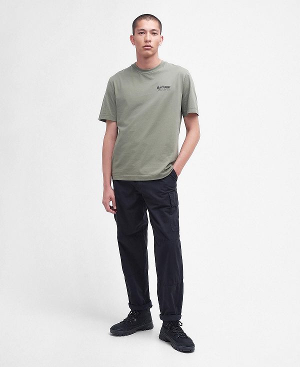 Barbour Catterick T-shirt Ελιά | BABO88293