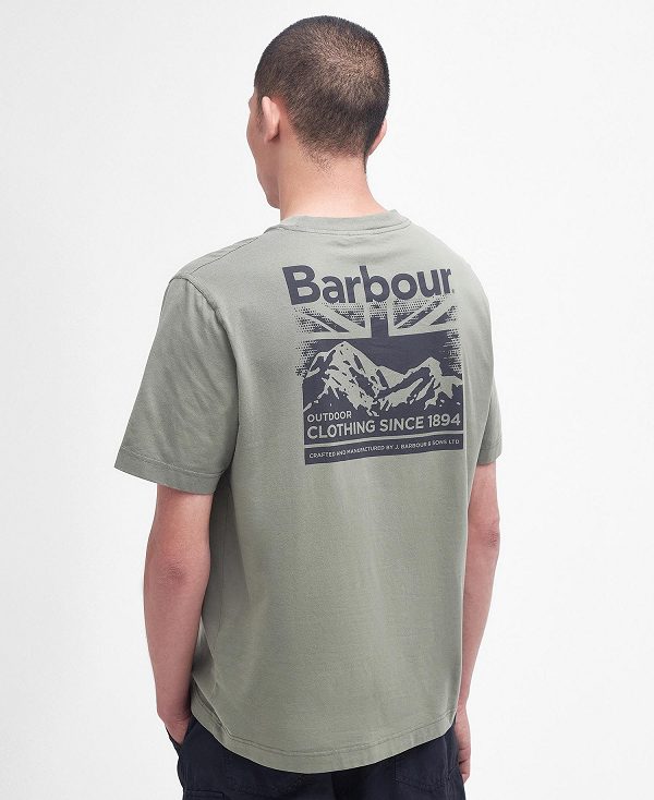 Barbour Catterick T-shirt Ελιά | BABO88293
