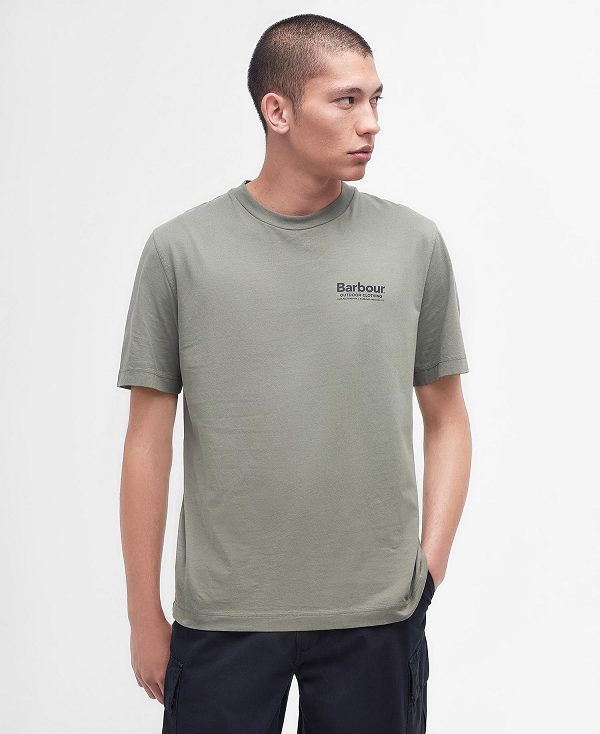 Barbour Catterick T-shirt Ελιά | BABO88293