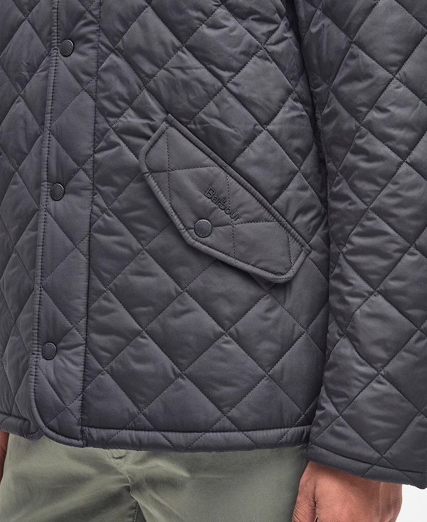 Barbour Chelsea Sportsquilt Jacket μαυρα | BABO87317