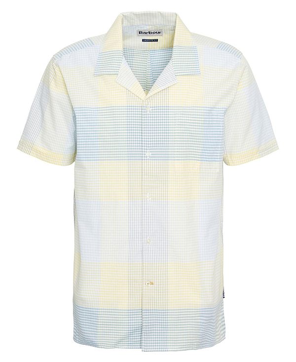 Barbour Chesil Regular Short-sleeved Shirt λεμόνι | BABO87764