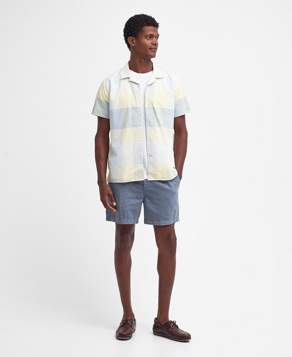 Barbour Chesil Regular Short-sleeved Shirt λεμόνι | BABO87764