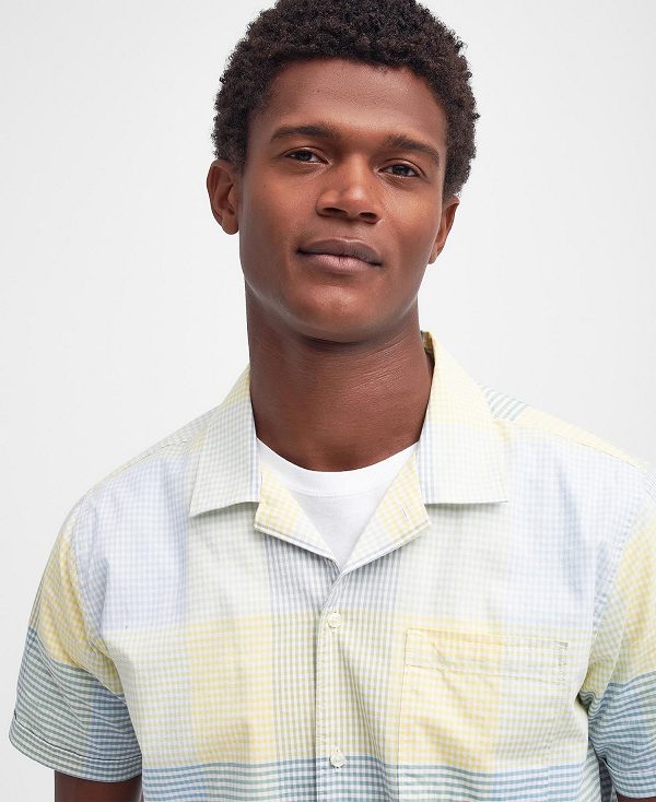 Barbour Chesil Regular Short-sleeved Shirt λεμόνι | BABO87764