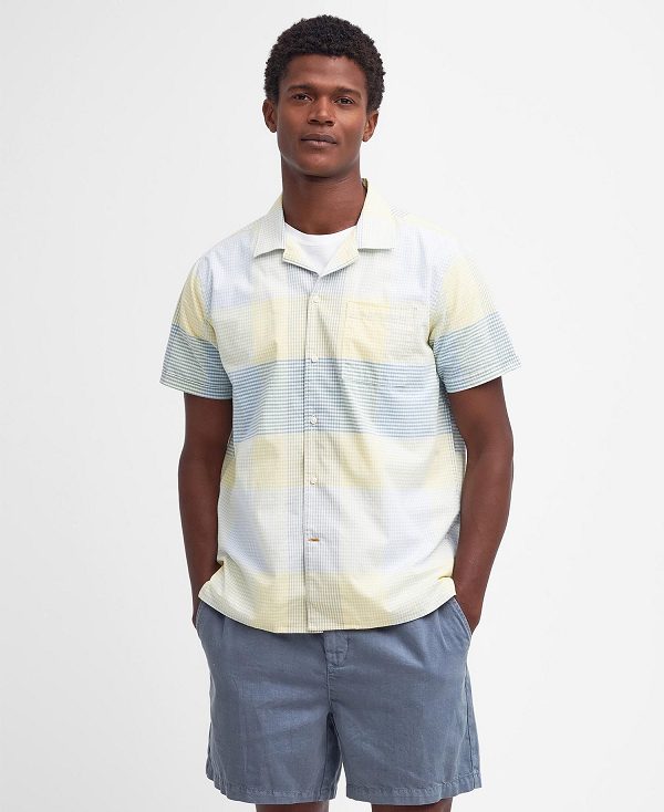 Barbour Chesil Regular Short-sleeved Shirt λεμόνι | BABO87764