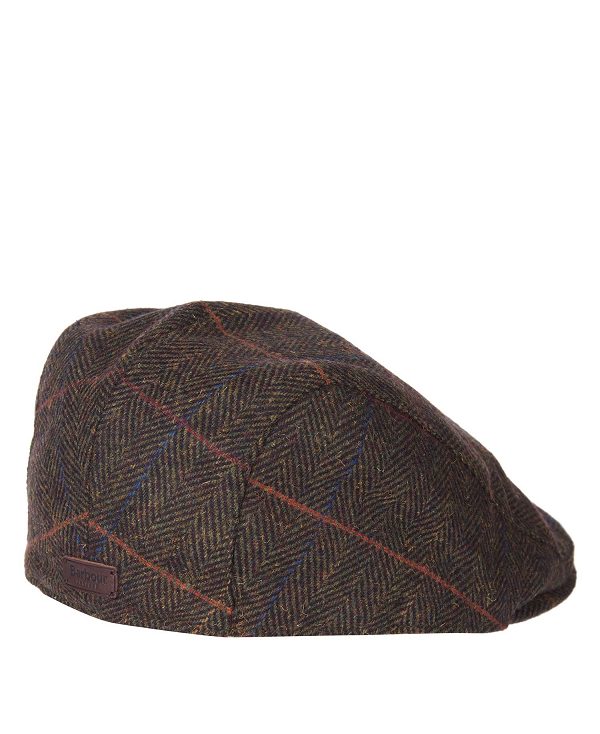 Barbour Cheviot Flat Cap σκούρο πρασινο | BABO89009