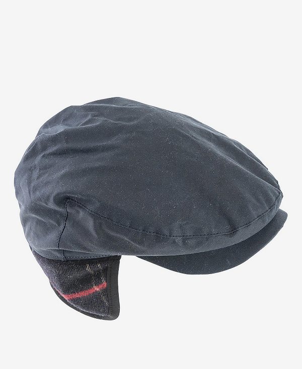 Barbour Cheviot Wax Flat Cap Ελιά | BABO89013