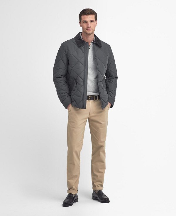 Barbour City Chelsea Quilted Jacket βαθυ γκρι | BABO87376
