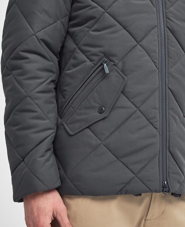 Barbour City Chelsea Quilted Jacket βαθυ γκρι | BABO87376