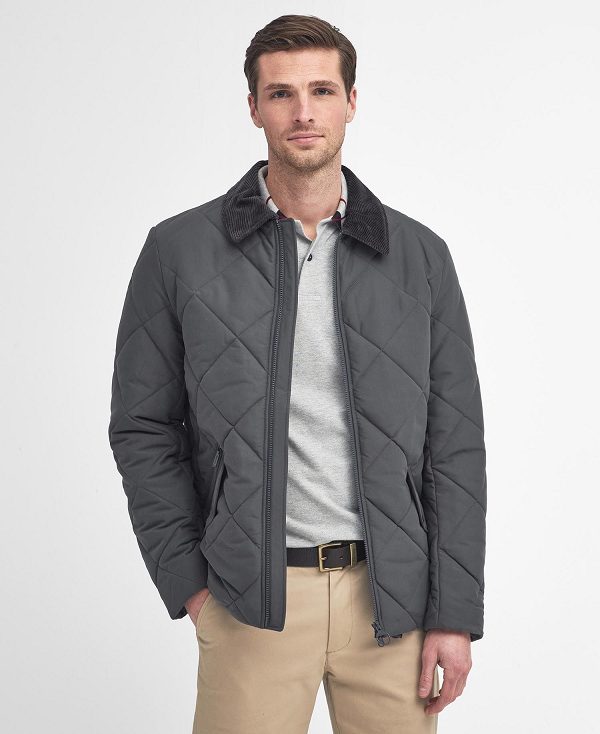 Barbour City Chelsea Quilted Jacket βαθυ γκρι | BABO87376