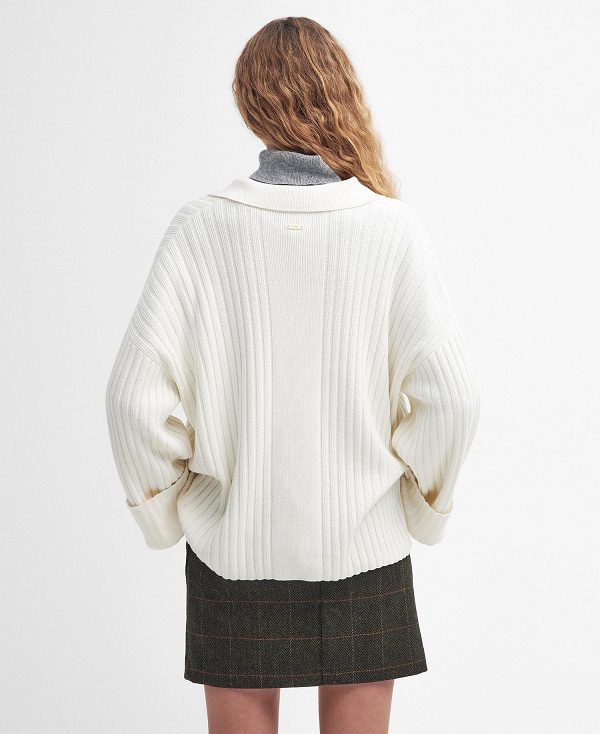 Barbour Claudette Cardigan ασπρα | BABO89782
