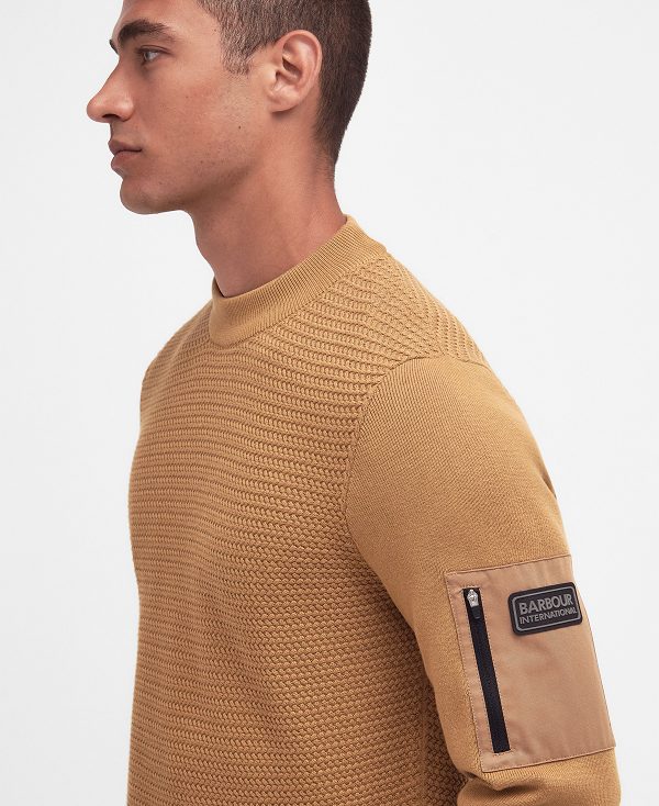 Barbour Clayton Crew-neck Jumper καφε | BABO88603