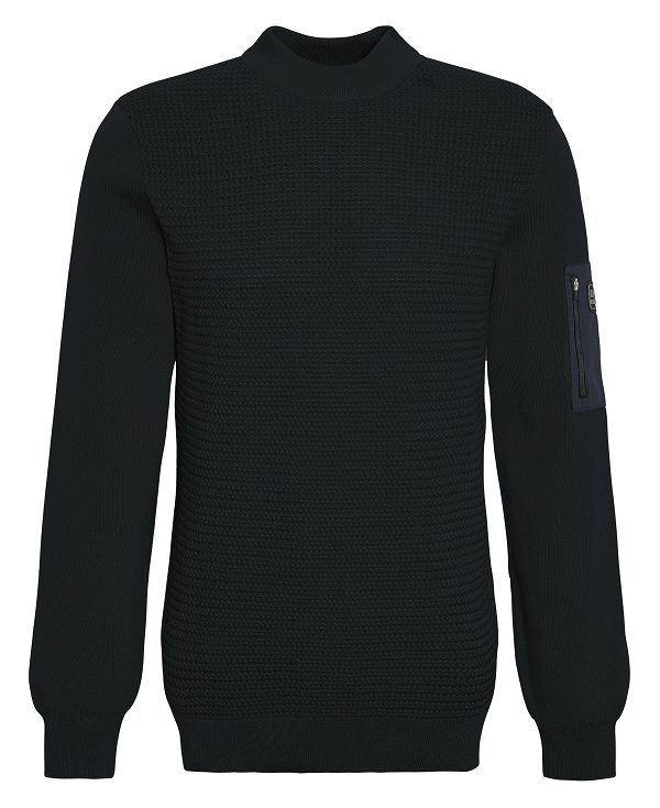 Barbour Clayton Crew-neck Jumper μαυρα | BABO88604