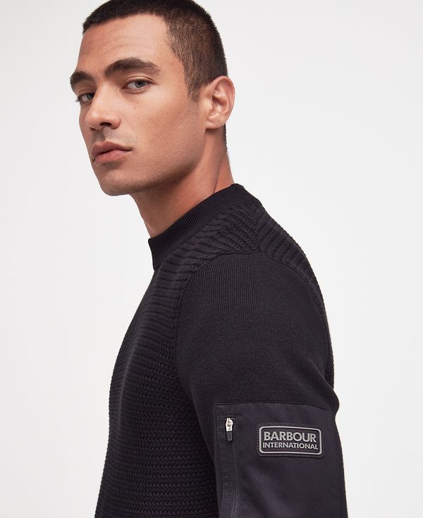 Barbour Clayton Crew-neck Jumper μαυρα | BABO88604