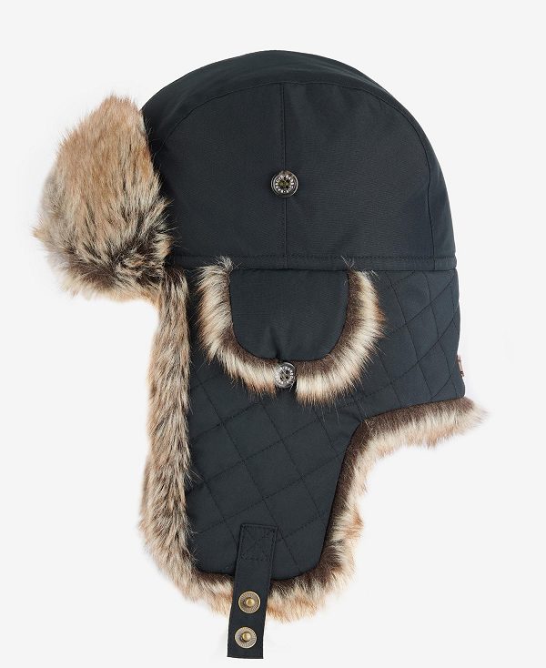Barbour Cleadon Trapper Hat σκούρο Ελιά | BABO89039
