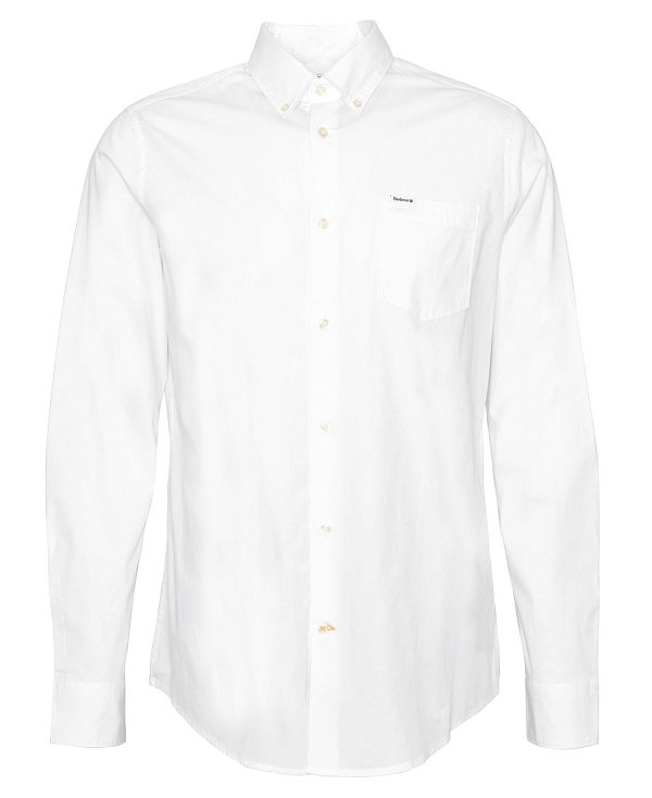 Barbour Comfort Stretch Long-sleeved Shirt ασπρα | BABO87691