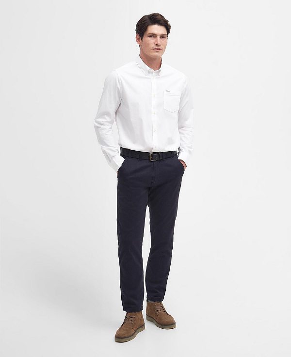 Barbour Comfort Stretch Long-sleeved Shirt ασπρα | BABO87691
