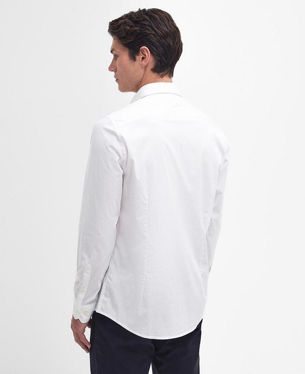 Barbour Comfort Stretch Long-sleeved Shirt ασπρα | BABO87691