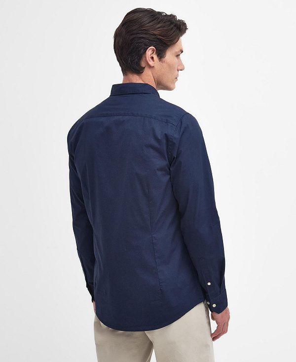 Barbour Comfort Stretch Long-sleeved Shirt σκουρο μπλε | BABO87756