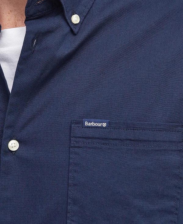 Barbour Comfort Stretch Long-sleeved Shirt σκουρο μπλε | BABO87756