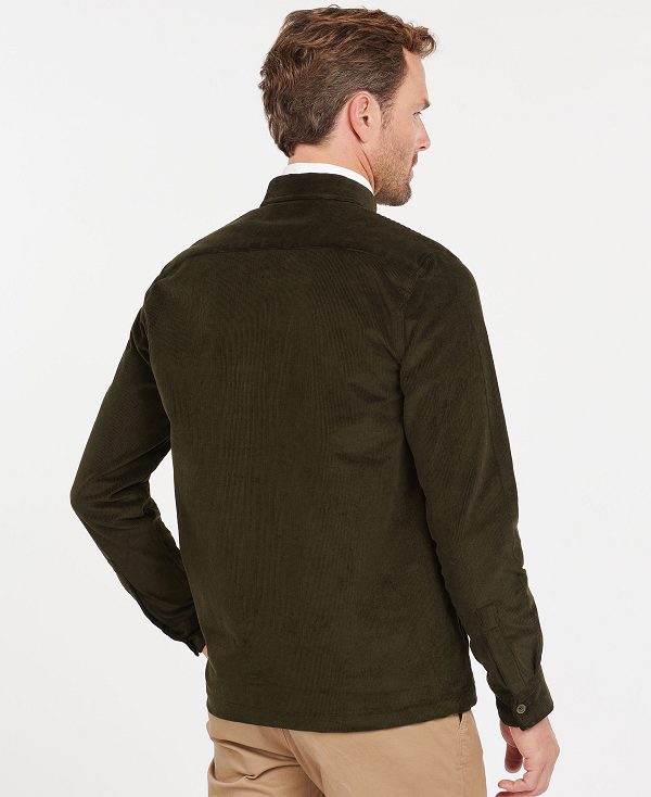 Barbour Cord Overshirt Ελιά | BABO87654