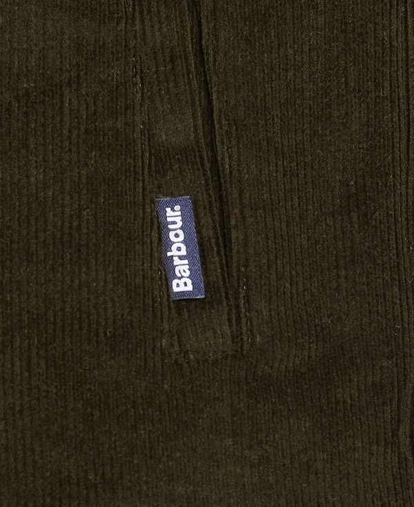 Barbour Cord Overshirt Ελιά | BABO87654