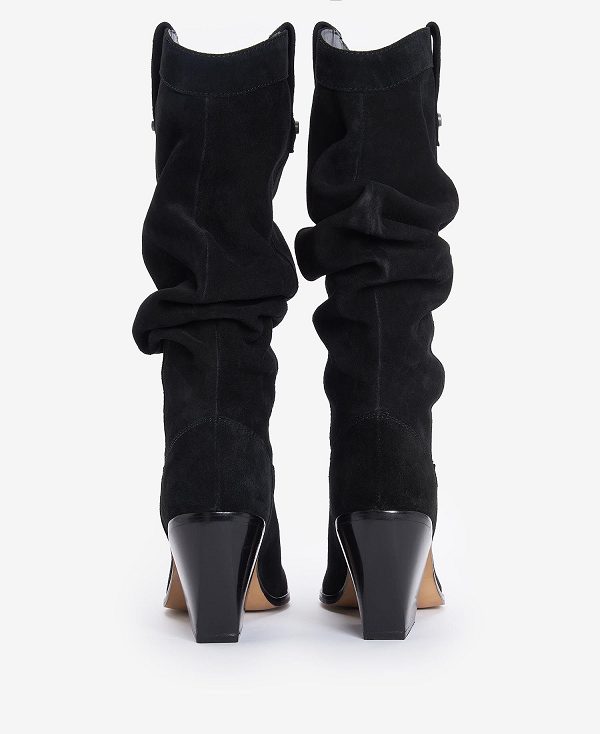 Barbour Corey Knee-high Western Boots μαυρα | BABO89869