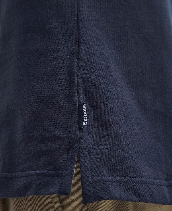 Barbour Corpatch Long-sleeved Polo Shirt σκουρο μπλε | BABO88245