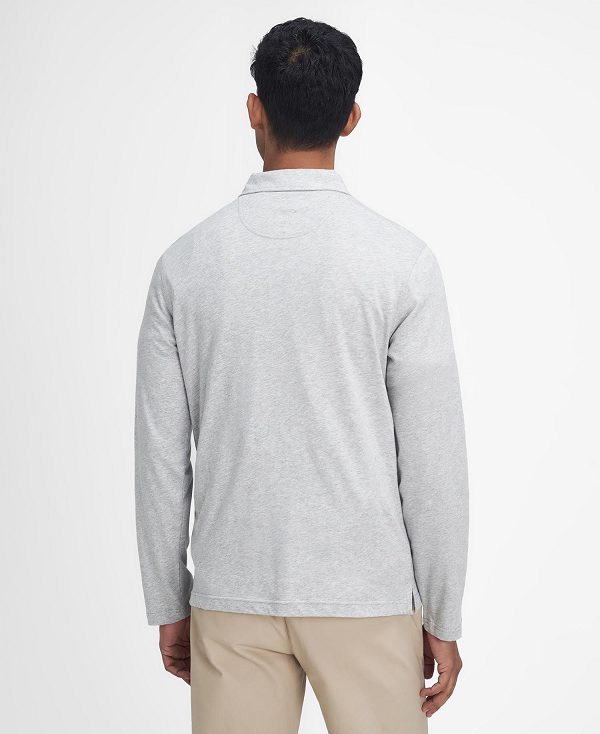 Barbour Corpatch Long-sleeved Polo Shirt γκρι | BABO88246