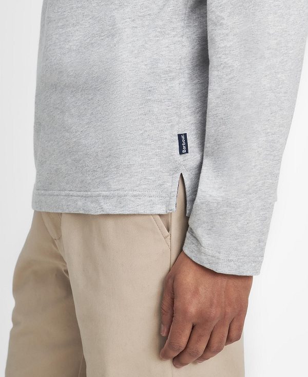 Barbour Corpatch Long-sleeved Polo Shirt γκρι | BABO88246