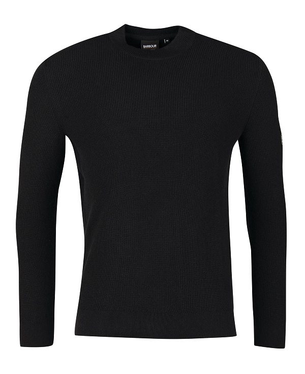 Barbour Corser Crew Knit μαυρα | BABO88550