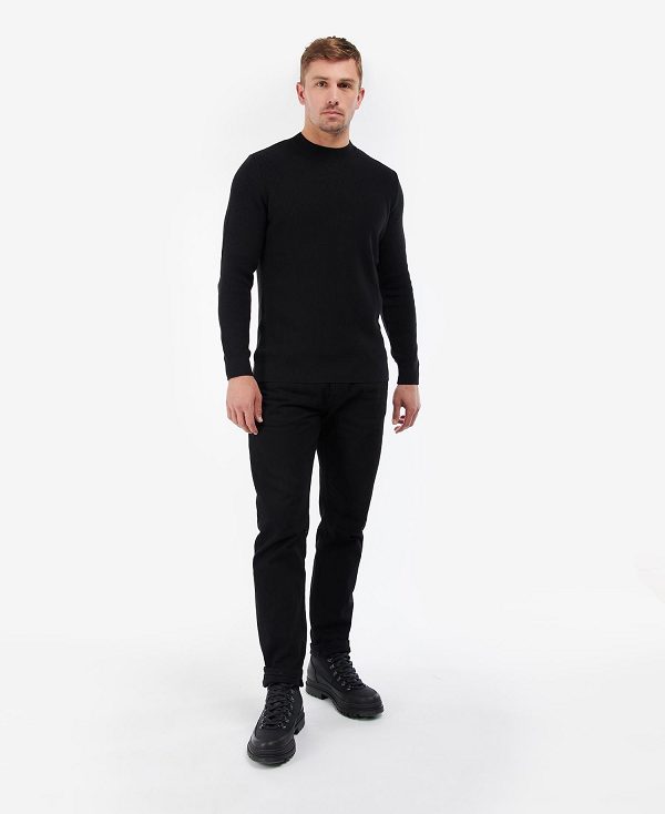 Barbour Corser Crew Knit μαυρα | BABO88550