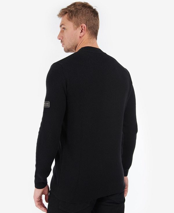 Barbour Corser Crew Knit μαυρα | BABO88550