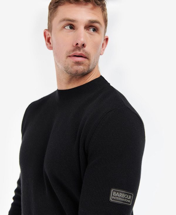 Barbour Corser Crew Knit μαυρα | BABO88550