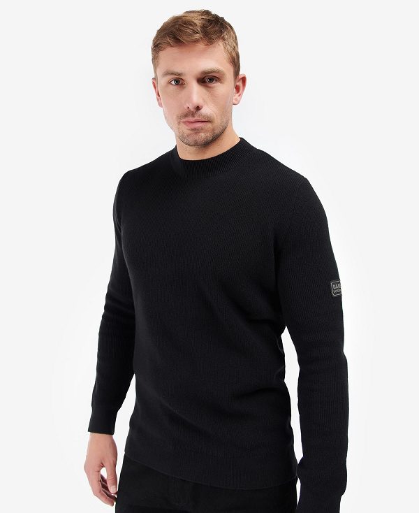 Barbour Corser Crew Knit μαυρα | BABO88550