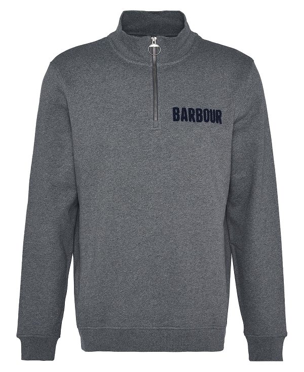 Barbour Cotes Half-zip Sweatshirt γκρι | BABO88485
