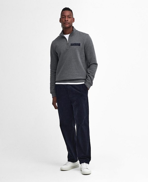 Barbour Cotes Half-zip Sweatshirt γκρι | BABO88485