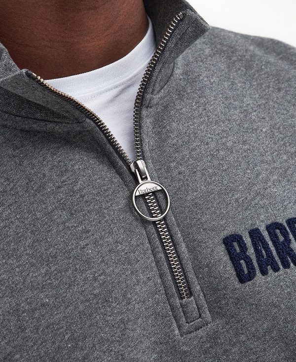 Barbour Cotes Half-zip Sweatshirt γκρι | BABO88485