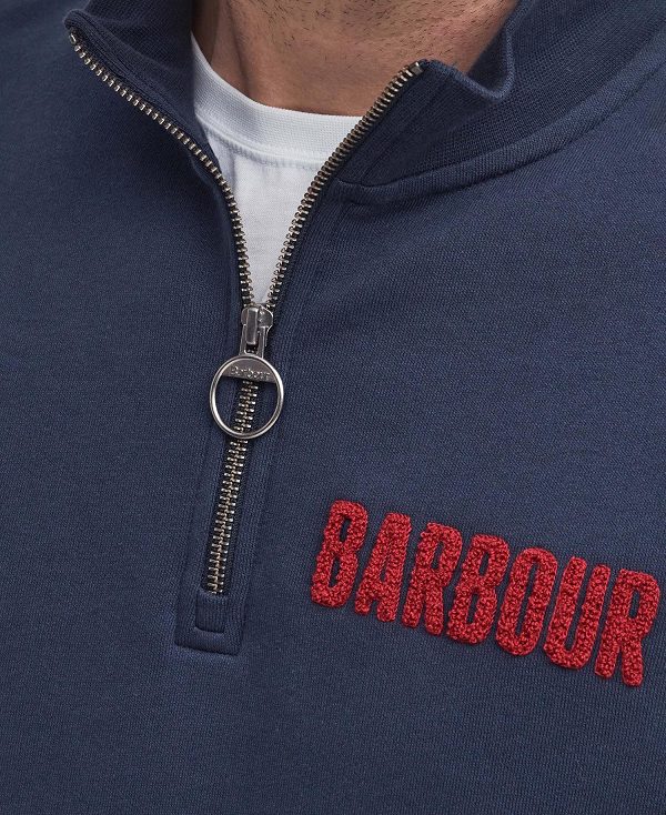 Barbour Cotes Half-zip Sweatshirt σκουρο μπλε | BABO88627