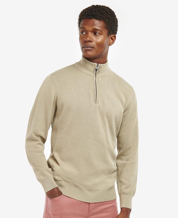 Barbour Cotton Half Zip Jumper γκρι | BABO88503