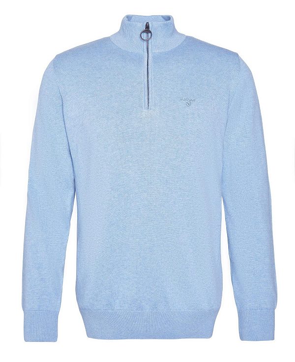 Barbour Cotton Half Zip Jumper μπλε | BABO88606