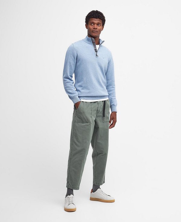 Barbour Cotton Half Zip Jumper μπλε | BABO88606