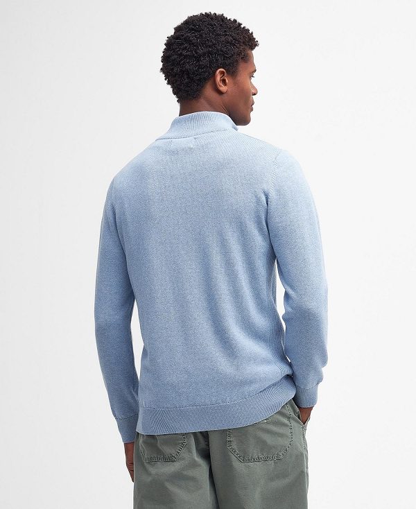 Barbour Cotton Half Zip Jumper μπλε | BABO88606
