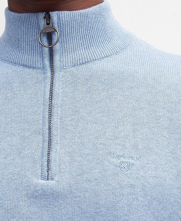 Barbour Cotton Half Zip Jumper μπλε | BABO88606
