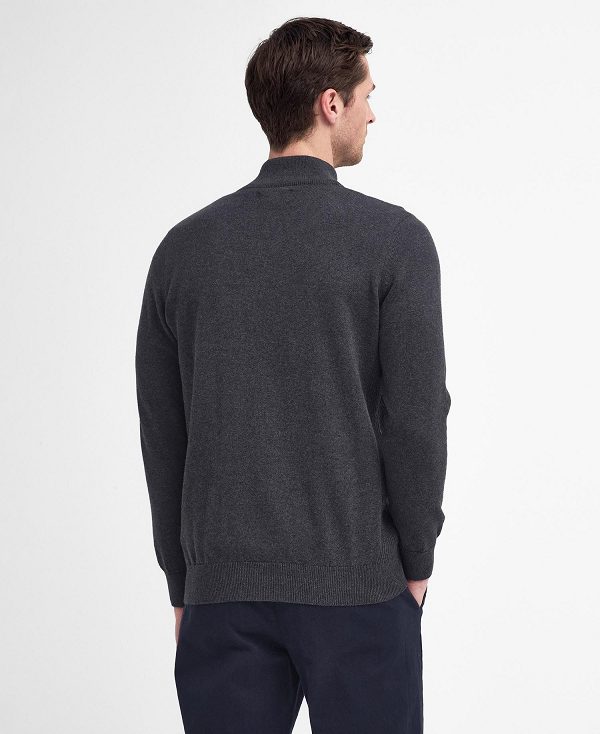 Barbour Cotton Half Zip Jumper γκρι | BABO88657